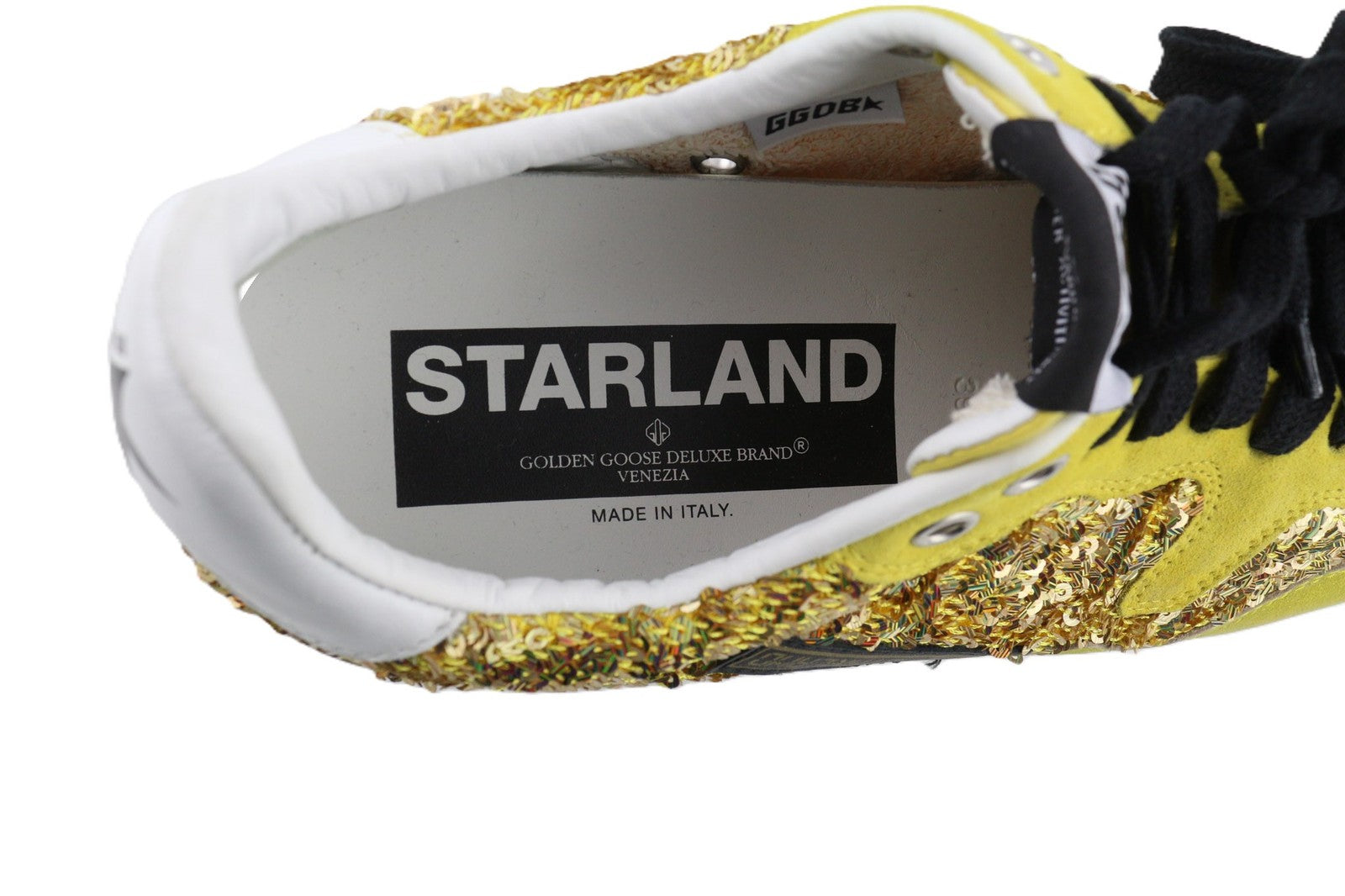 „GOLDEN GOOSE Starland“ moteriški sportbačiai, 39 m., auksinės odos, blizgučiais puošti laisvalaikio bateliai. 