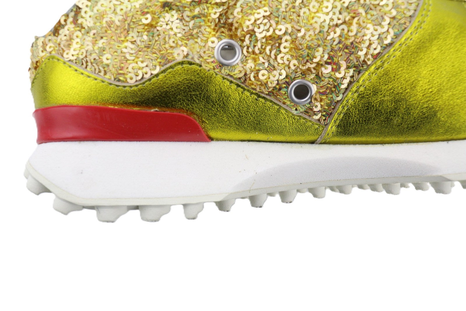 „GOLDEN GOOSE Starland“ moteriški sportbačiai, 39 m., auksinės odos, blizgučiais puošti laisvalaikio bateliai. 