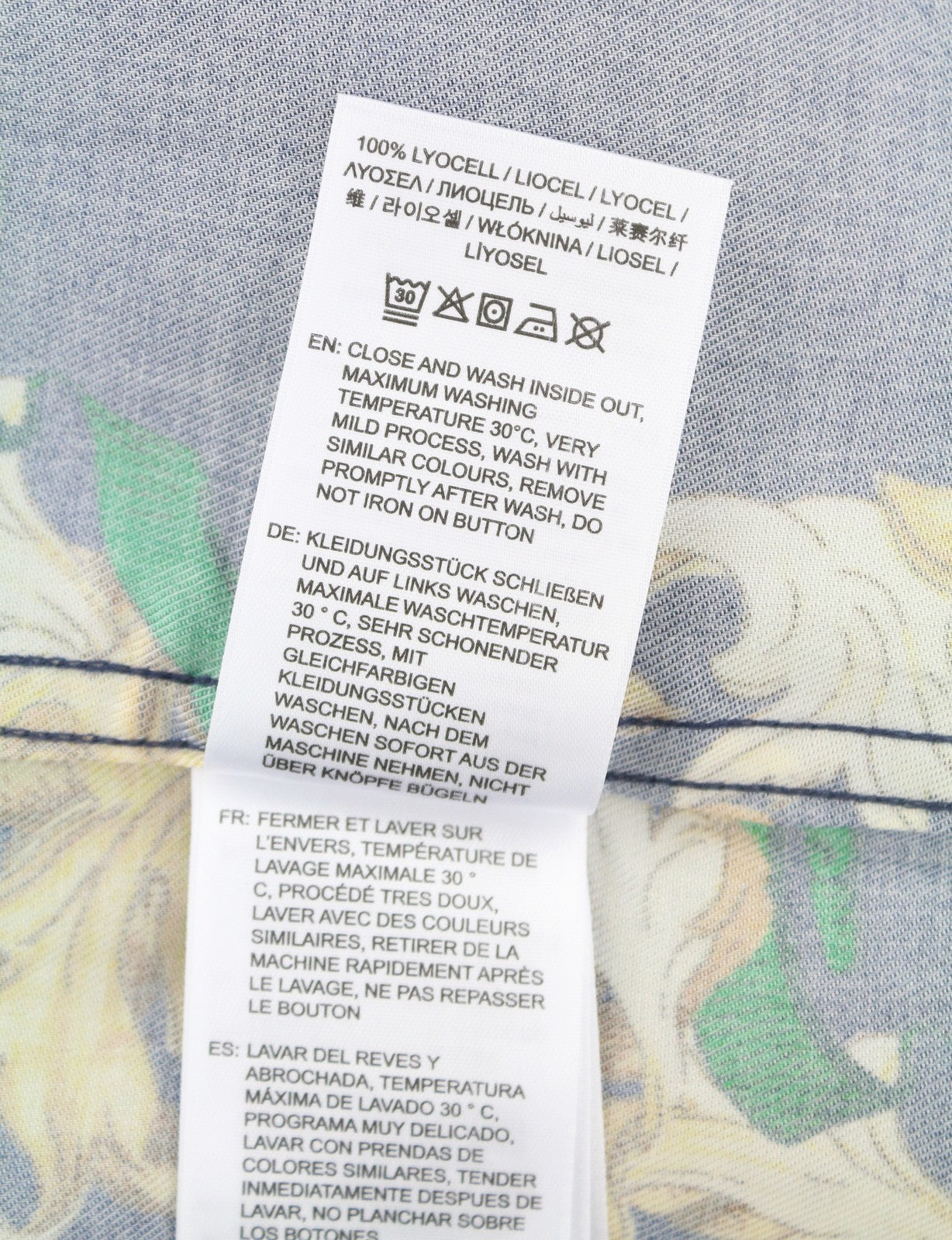 GANT Rel Chain Print Lyocell Town vyriški marškinėliai L dydžio, vakarinės mėlynos spalvos, laisvo kirpimo, laisvalaikio stiliaus 