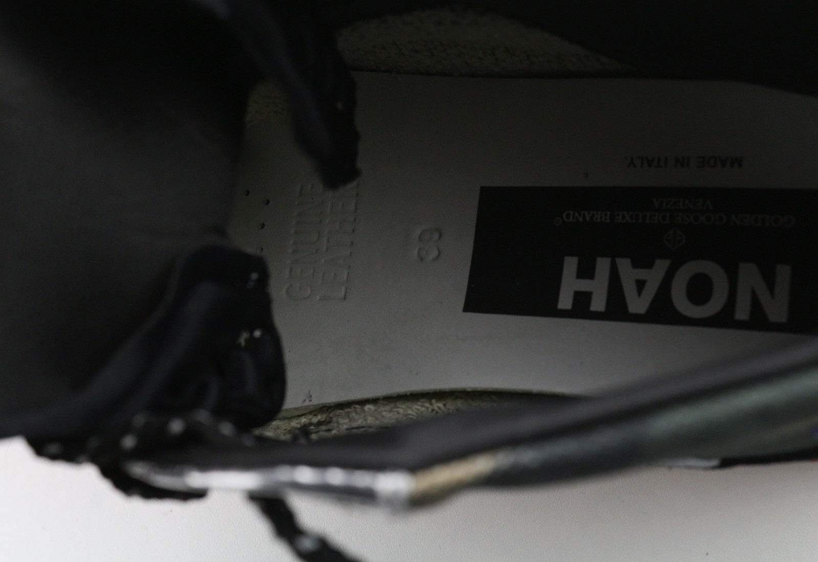 GOLDEN GOOSE Noah moteriški sportbačiai EU39 juodi pilki raštuoti aukštakulniai sportbačiai 