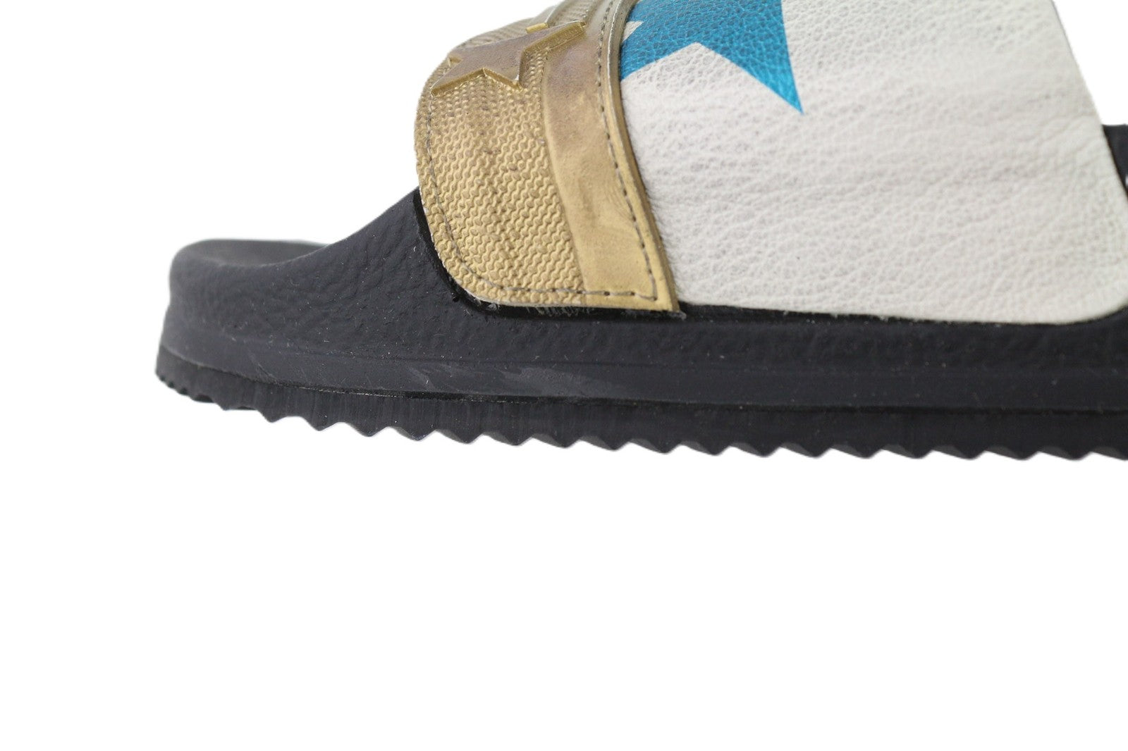 GOLDEN GOOSE Poolstar Women Slippers EU39 Black White Slip-On Summer Pair