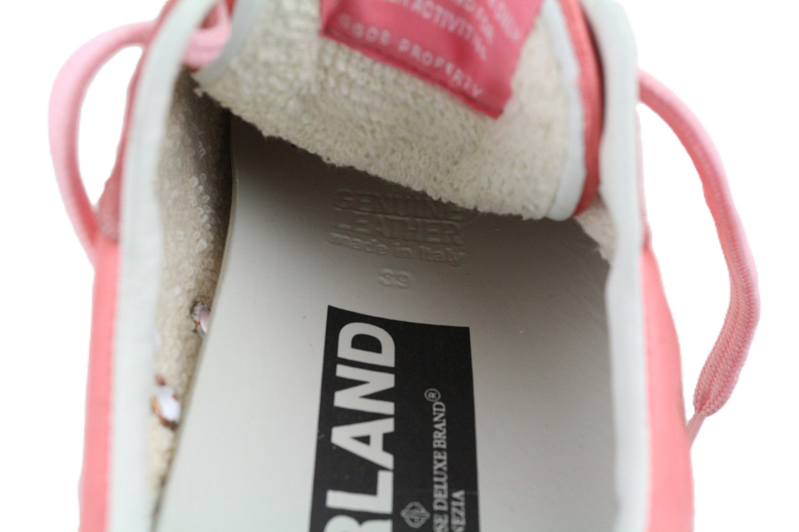 GOLDEN GOOSE Starland Women Trainers EU39 Pink Leather Low-Top Casual