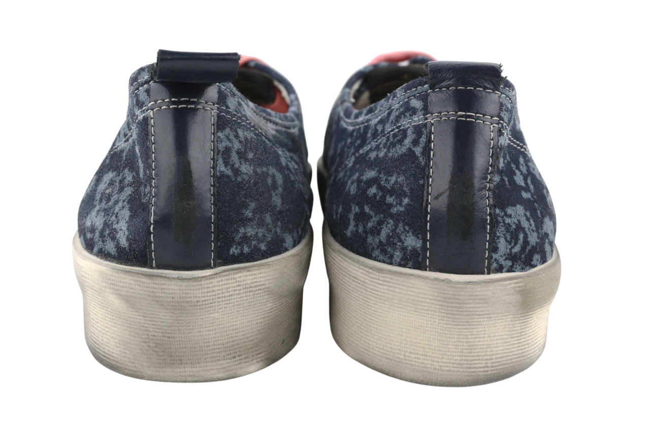 „GOLDEN GOOSE California“ moteriški sportbačiai, 39 dydis, mėlyni, sendinto rašto, žemapadžiai, suvarstyti. 