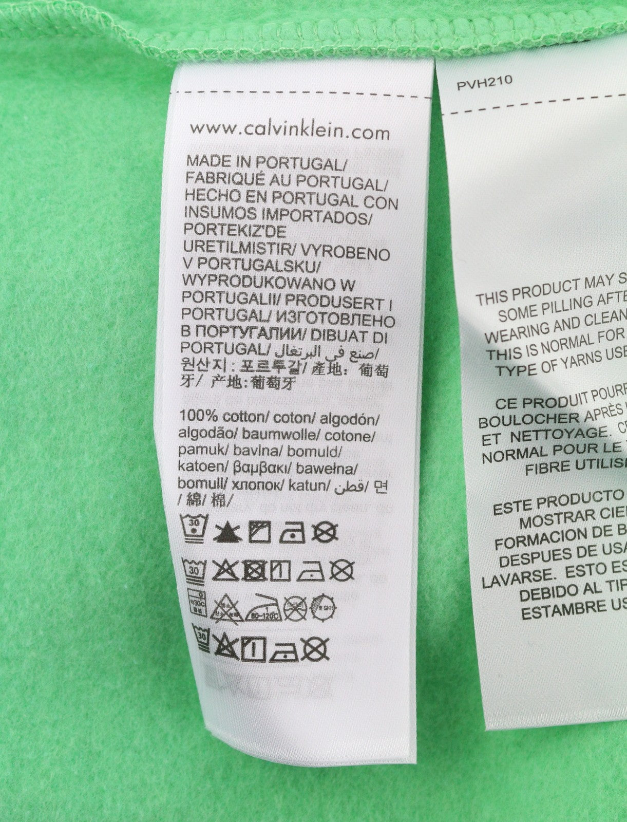 CALVIN KLEIN vyriškas megztinis L dydžio žalias su siuvinėtu logotipu ir dideliu megztiniu. 