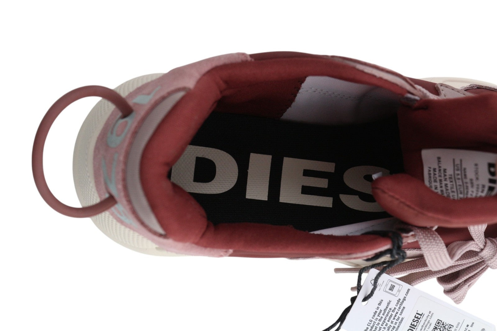 DIESEL S-Serendipity moteriški sportbačiai, 35.5 dydis, rožiniai, žemakulniai, laisvalaikio stiliaus, su raišteliais, RRP 150 