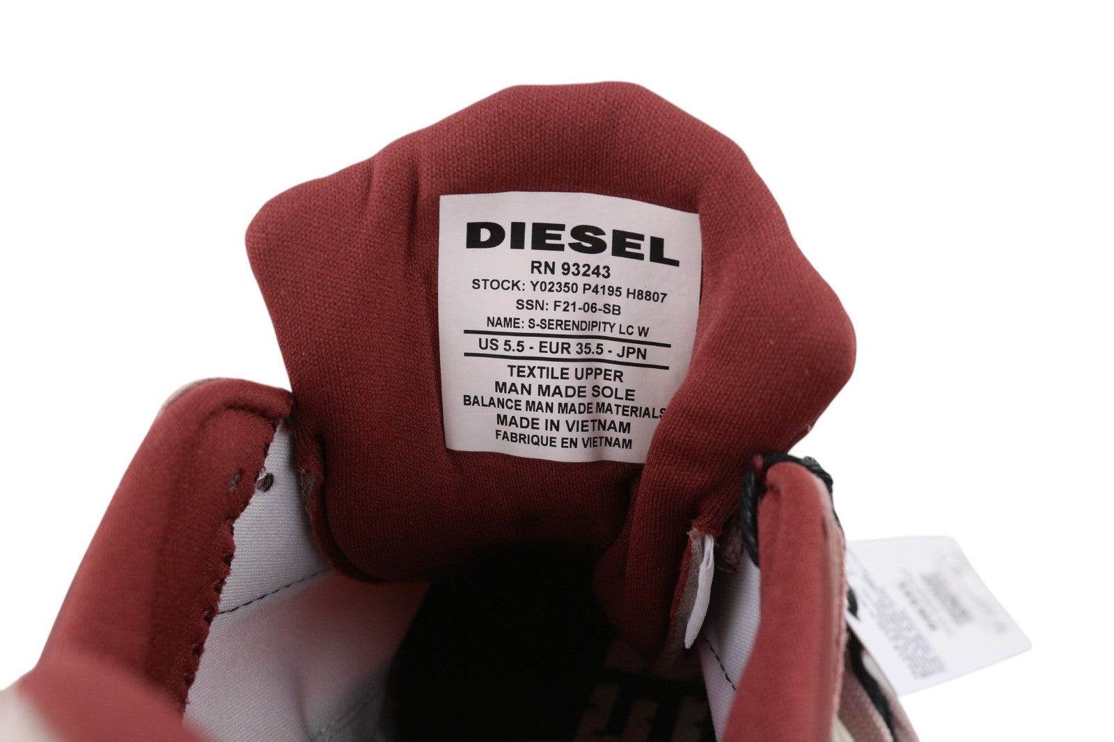 DIESEL S-Serendipity moteriški sportbačiai, 35.5 dydis, rožiniai, žemakulniai, laisvalaikio stiliaus, su raišteliais, RRP 150 