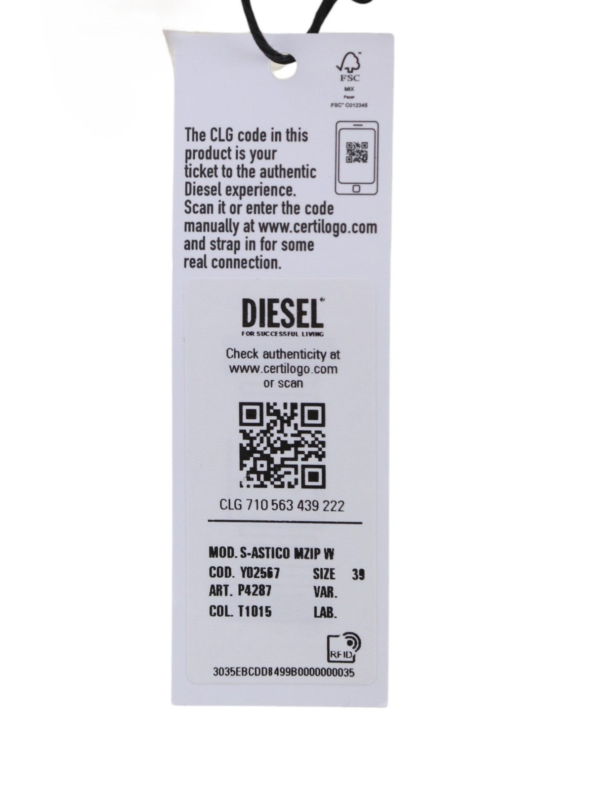 DIESEL S-Astico moteriški sportbačiai, balti, aukštakulniai, su raišteliais ir užtrauktuku, 39 € (RRP180) 