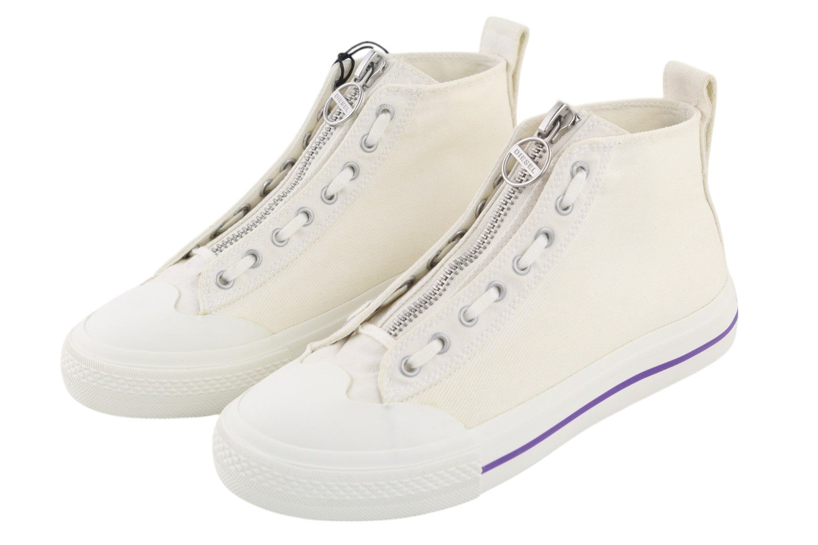 DIESEL S-Astico moteriški sportbačiai, balti, aukštakulniai, su raišteliais ir užtrauktuku, 39 € (RRP180) 