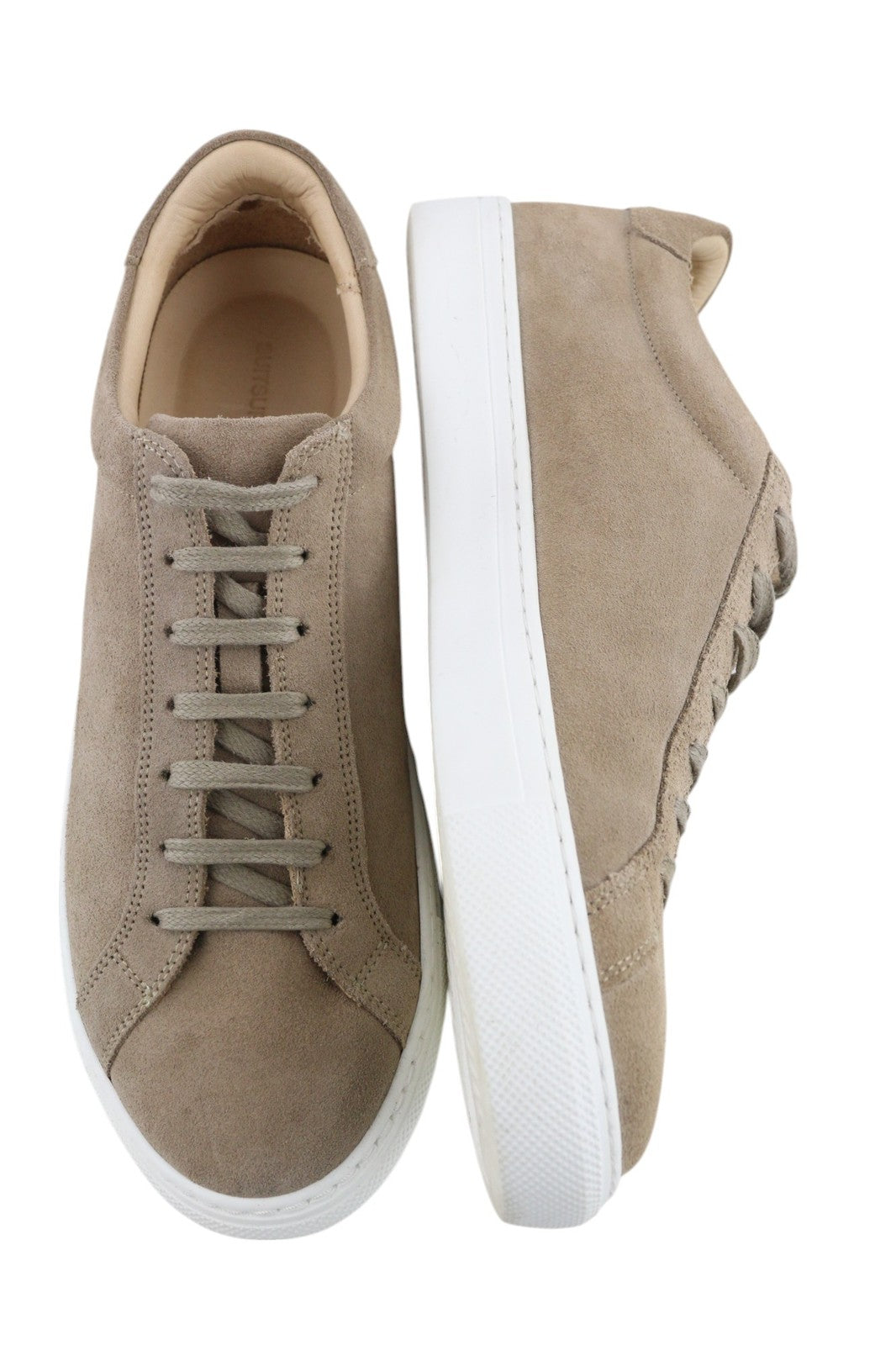 SUITSUPPLY Men Shoes EU40 Brown Leather Low-Top Casual Laced Sneaker Style