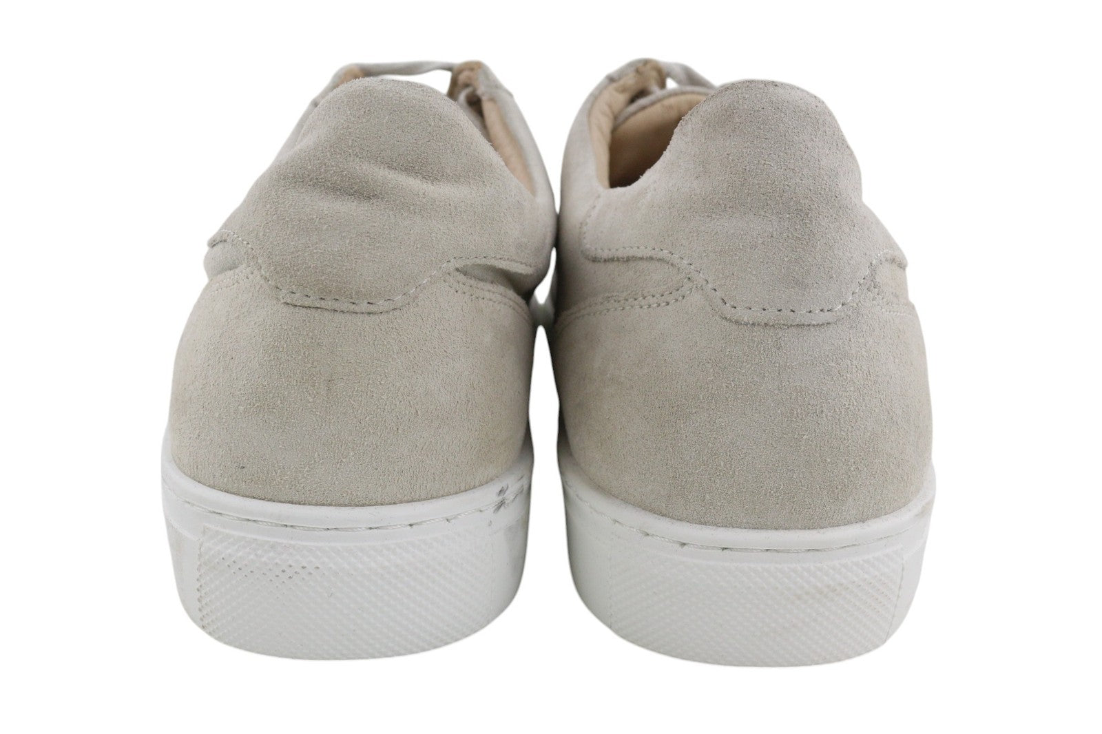 SUITSUPPLY Men Shoes EU46 Light Grey Textile Leather Low Laced Casual