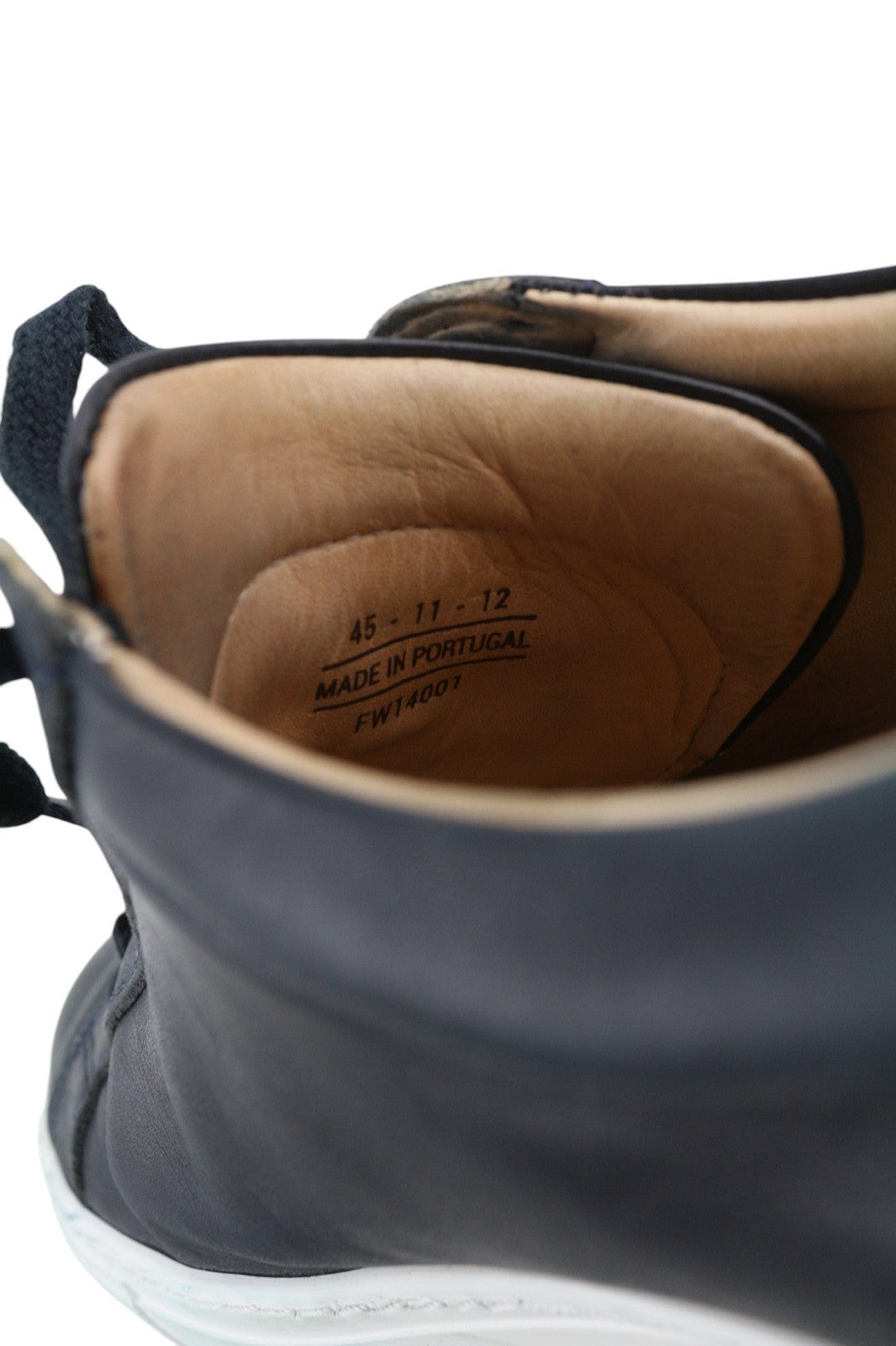 SUITSUPPLY Men Shoes EU45 Navy Blue Leather Low-Top Laced Sneaker