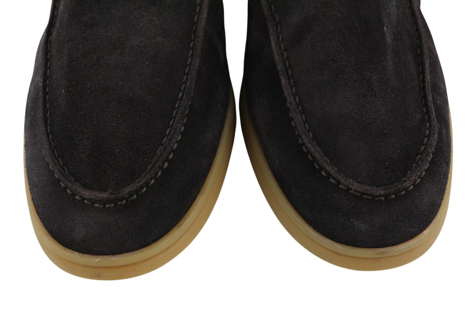 SUITSUPPLY vyriški batai, EU43, tamsiai rudi, odiniai, zomšiniai, aukštakulniai, laisvalaikio stiliaus 