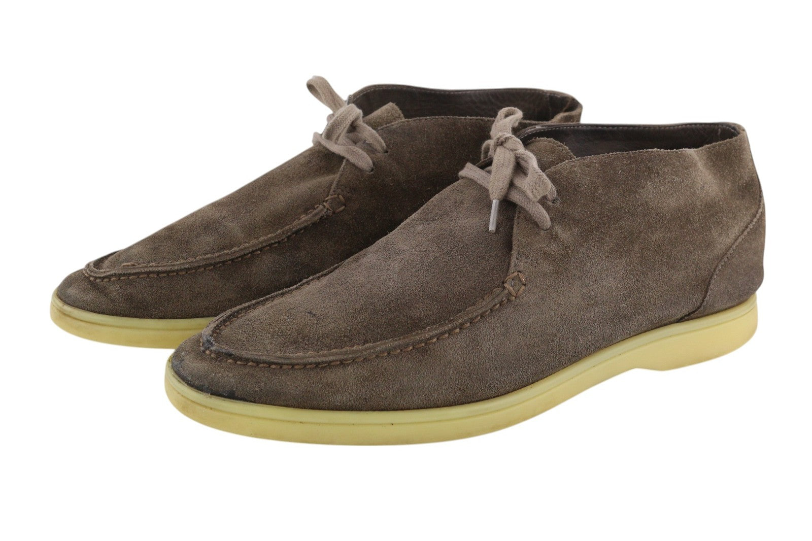 SUITSUPPLY vyriški batai, EU43, rudi, odiniai, zomšiniai, aukštakulniai, laisvalaikio stiliaus, su raišteliais. 