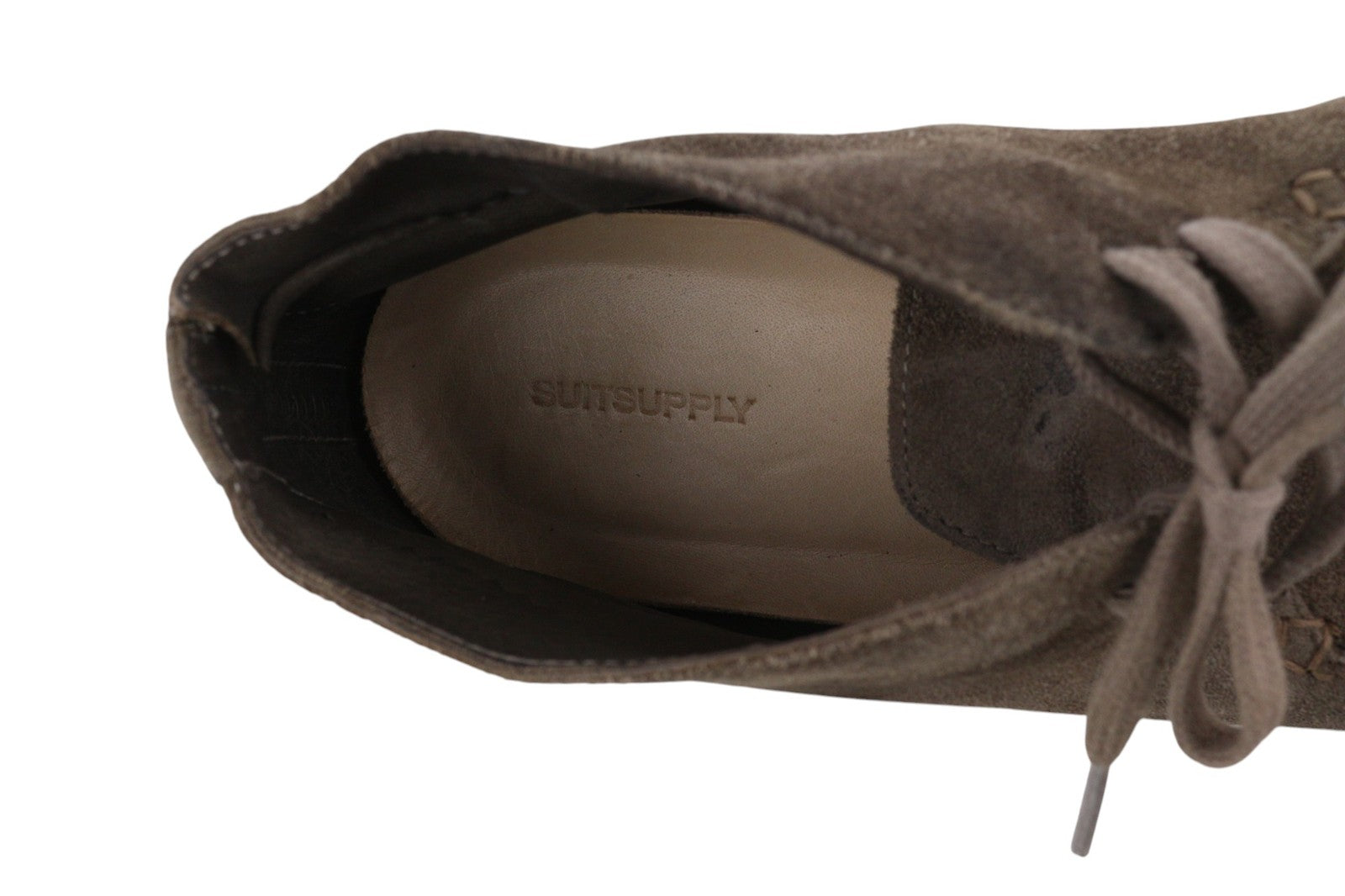 SUITSUPPLY Men Shoes EU43 Brown Leather Suede High-Top Casual Laced