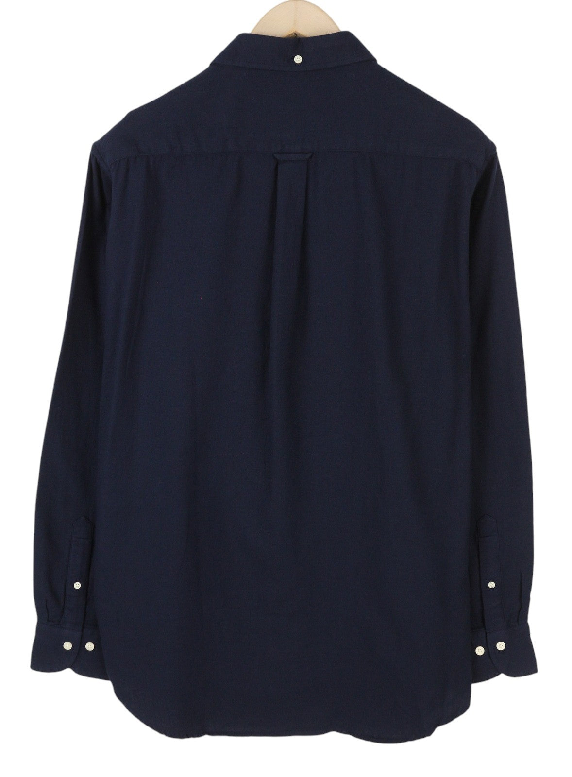 GANT Reg Herringbone flaneliniai vyriški marškinėliai L dydžio, vakaro mėlyna, su sagomis žemyn iškirpte, laisvalaikio stiliaus