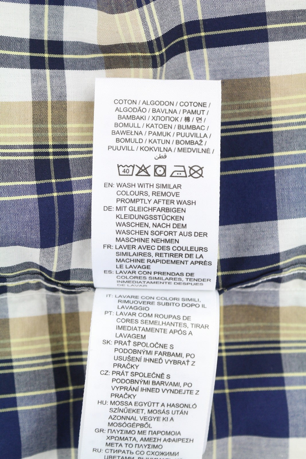 GANT Reg Washed Poplin Check vyriški marškinėliai L dydžio lazdyno medžio smėlio spalvos su sagomis žemyn iškirpte laisvalaikio stiliumi