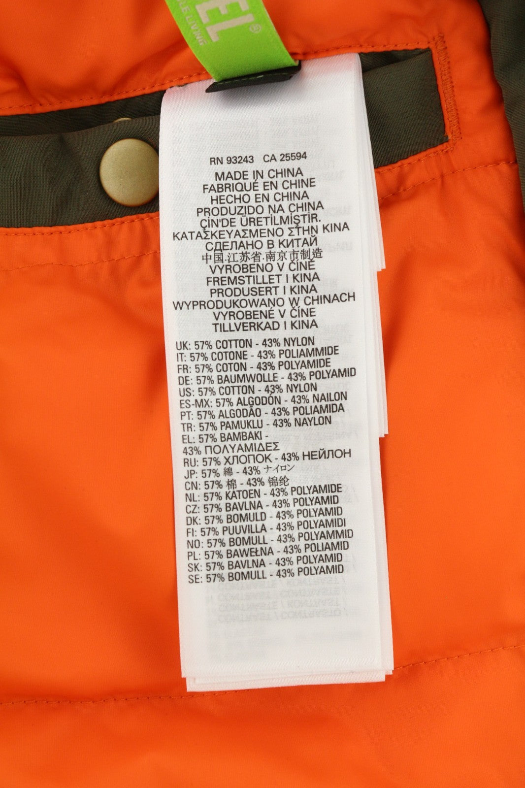 DIESEL V-Colby vyriška striukė, žalia, su gobtuvu ir paminkštinta, vidutinio ilgio, RRP395 