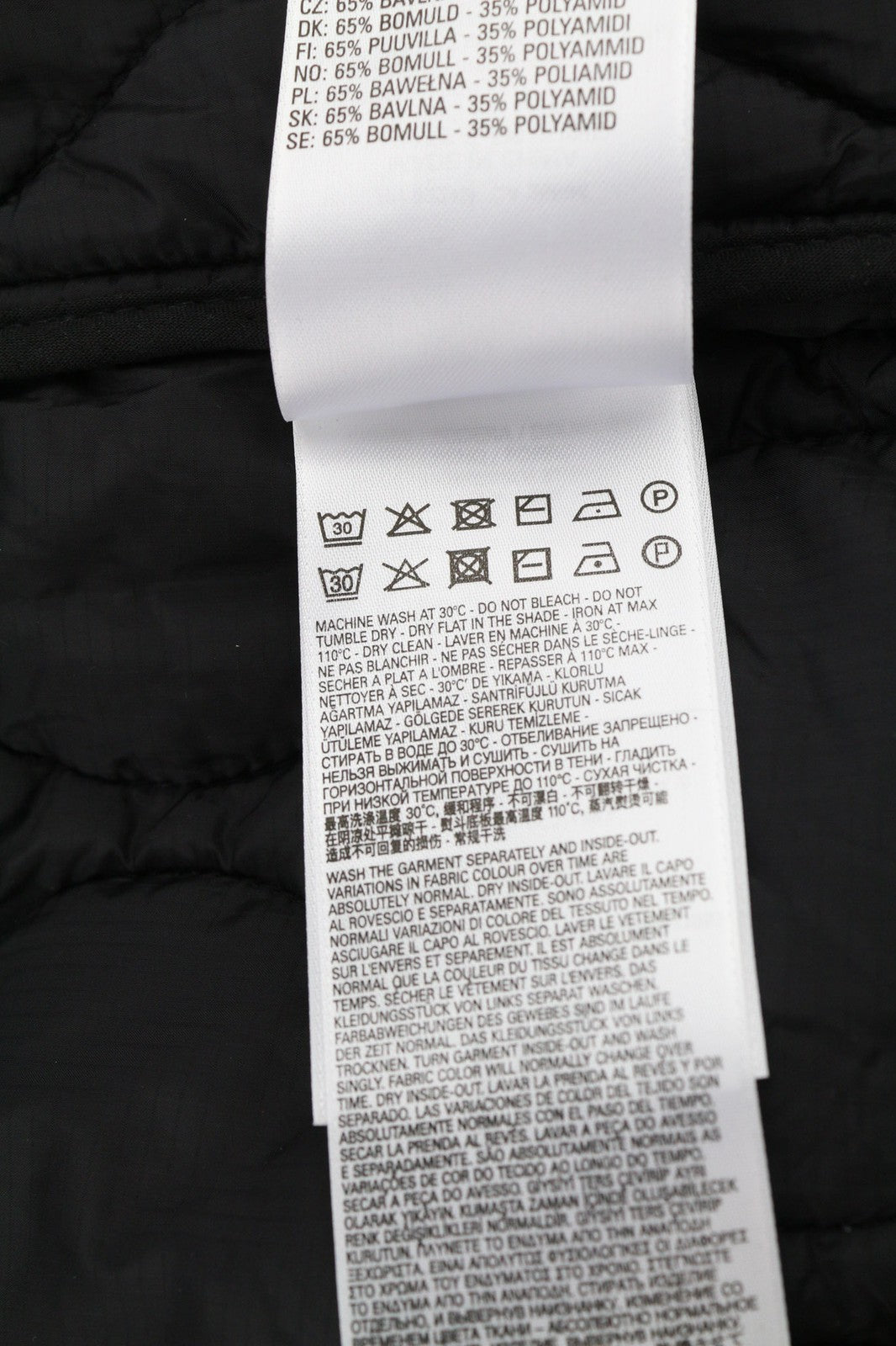 DIESEL W-Miles vyriška striukė S, juoda, paminkštinta parka su paslėptu užtrauktuku, RRP475 