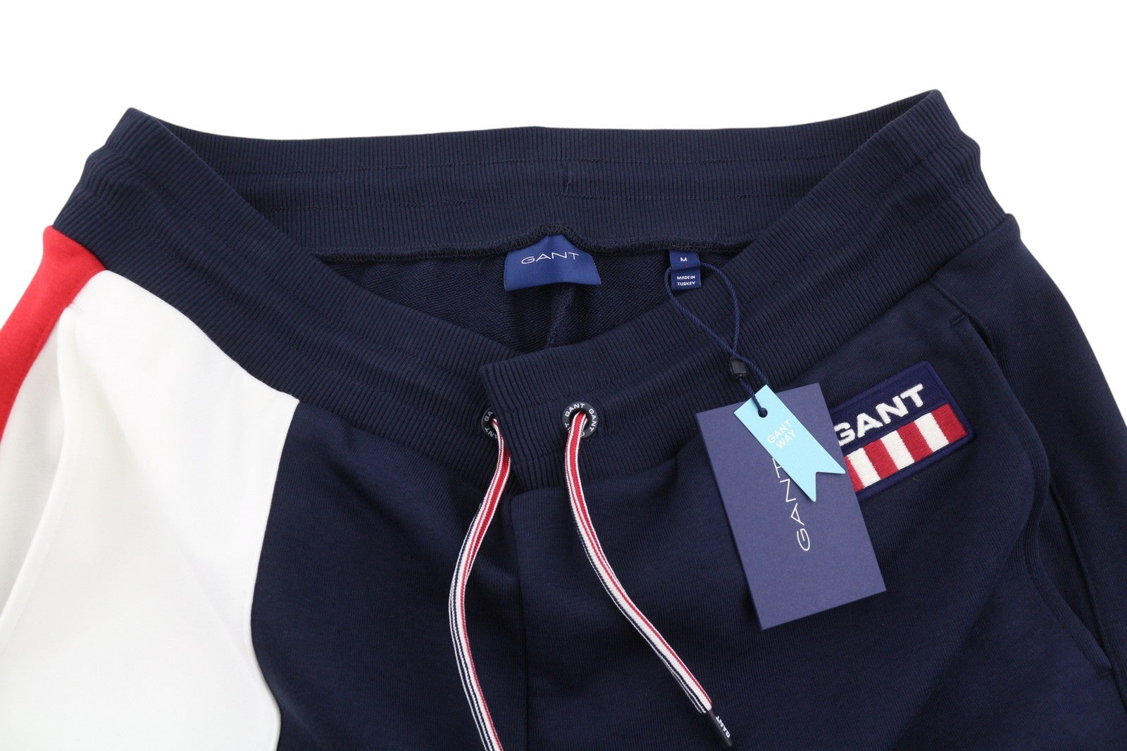 GANT Retro Logo Sweat Pants Men Trousers M Navy Drawstring Waist Logo Jogg