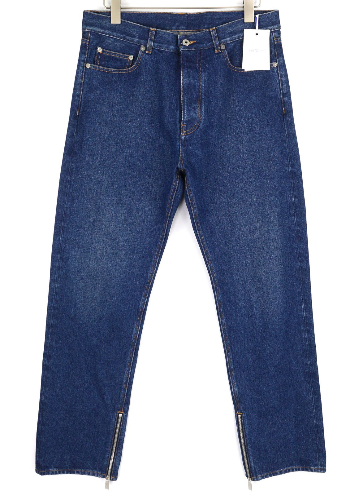 BALTI ARR vyriški džinsai su užtrauktuku, W32, mėlyni, skalbto džinso užtrauktuku, RRP 650 