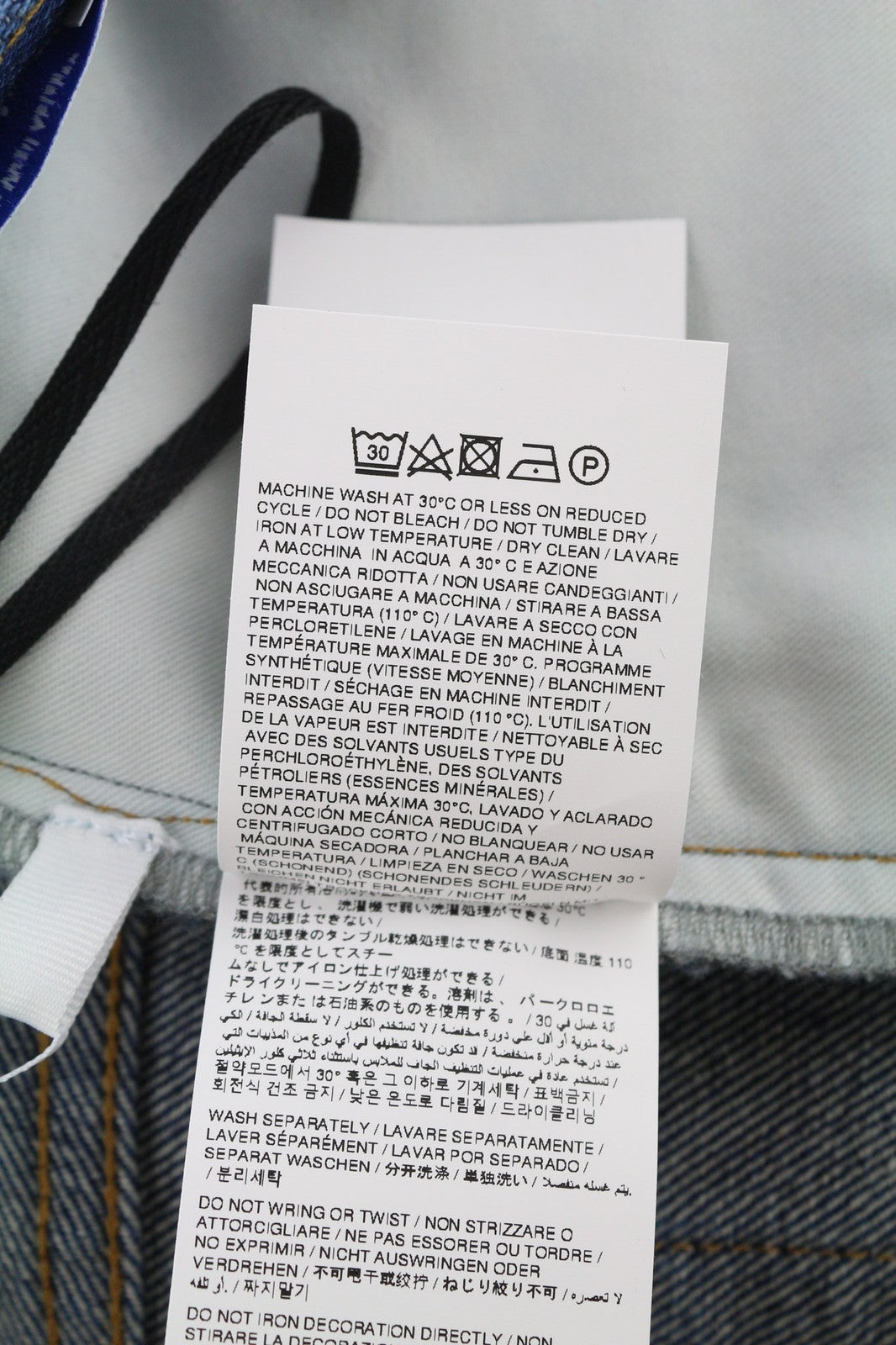 BALTI ARR vyriški džinsai su užtrauktuku, W32, mėlyni, skalbto džinso užtrauktuku, RRP 650 