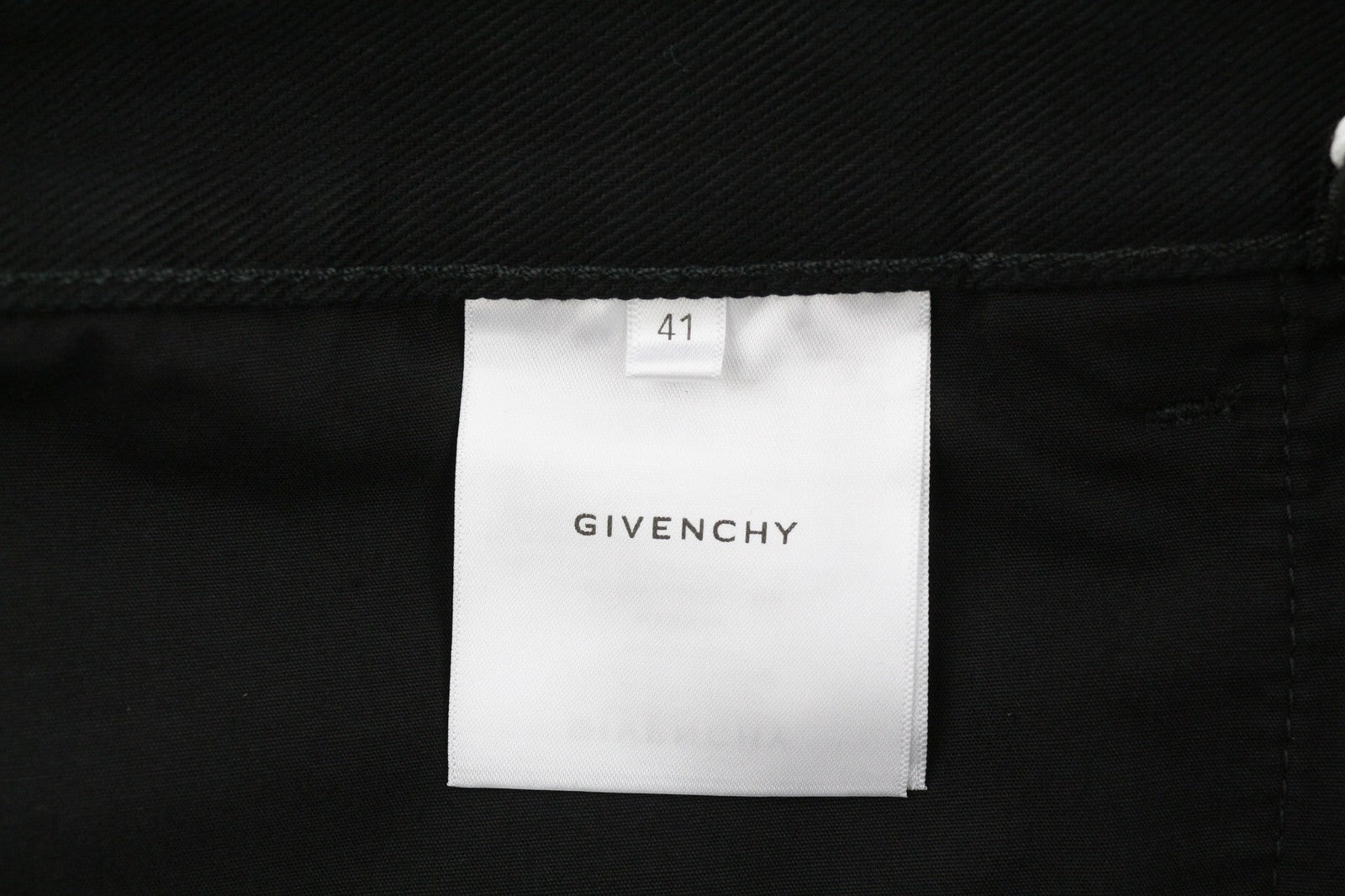 GIVENCHY X Tiffany Men Trousers W41 Black Tapered Leg Zip Front Subtle Pocket