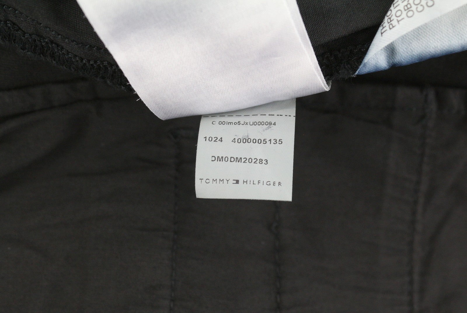 TOMMY HILFIGER Austin Men Trousers W34/L32 Black Cargo Elastic Drawstring Waist