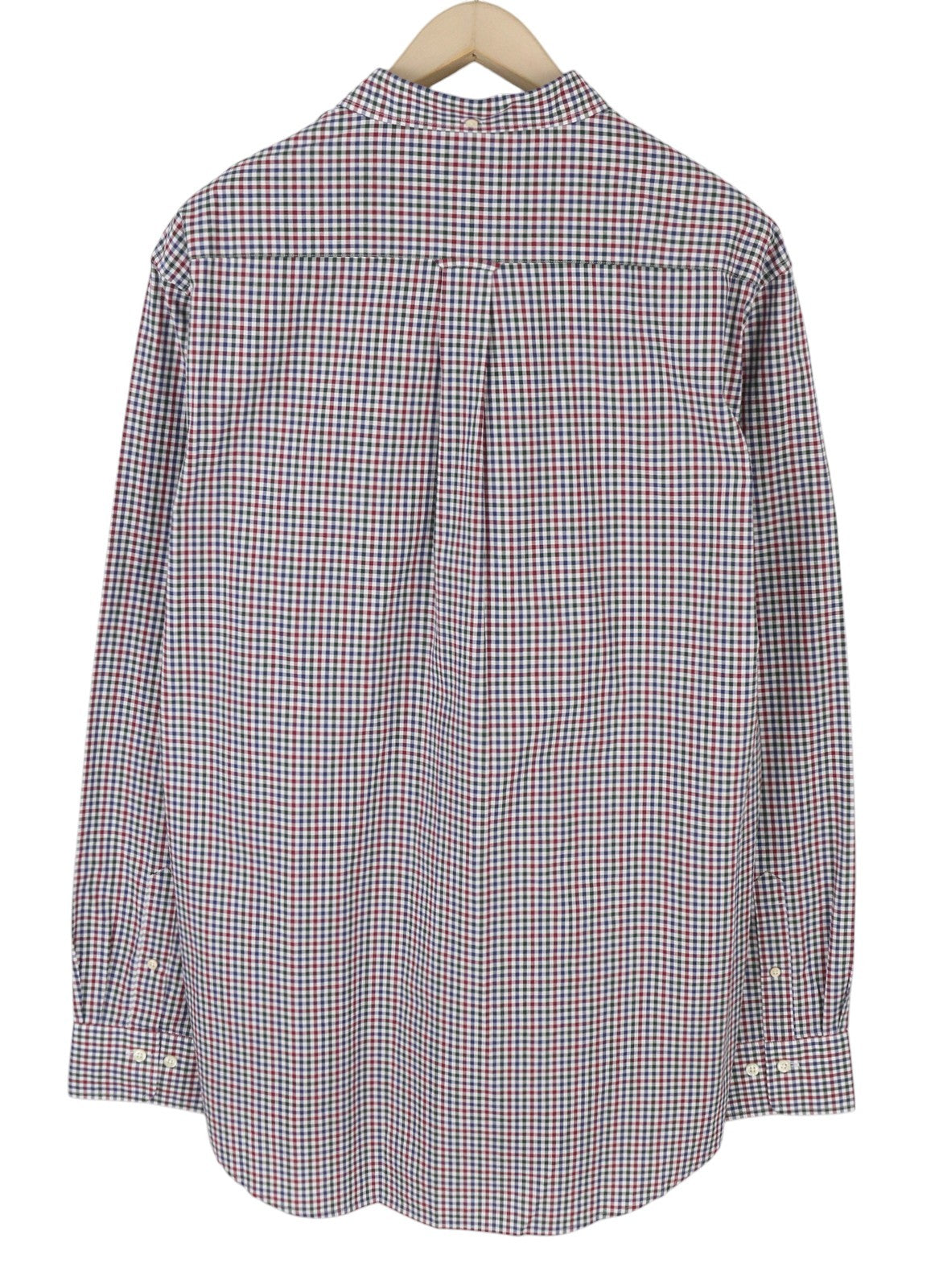 GANT „Broadcloth Gingham“ vyriški marškinėliai, XL dydžio, kabernet raudoni, languoti, laisvalaikio stiliaus su sagomis. 