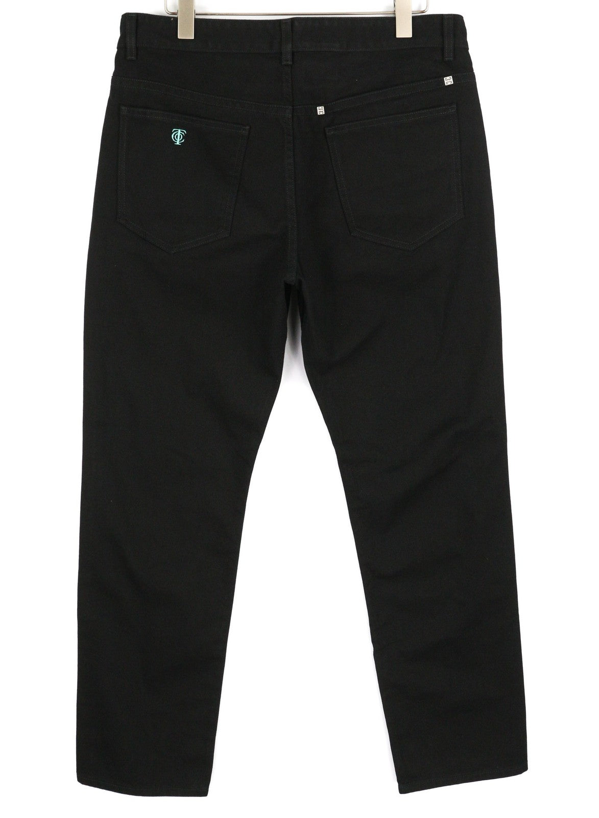 GIVENCHY X Tiffany Men Trousers W39 Tapered Black Zip Front Modern Pocket