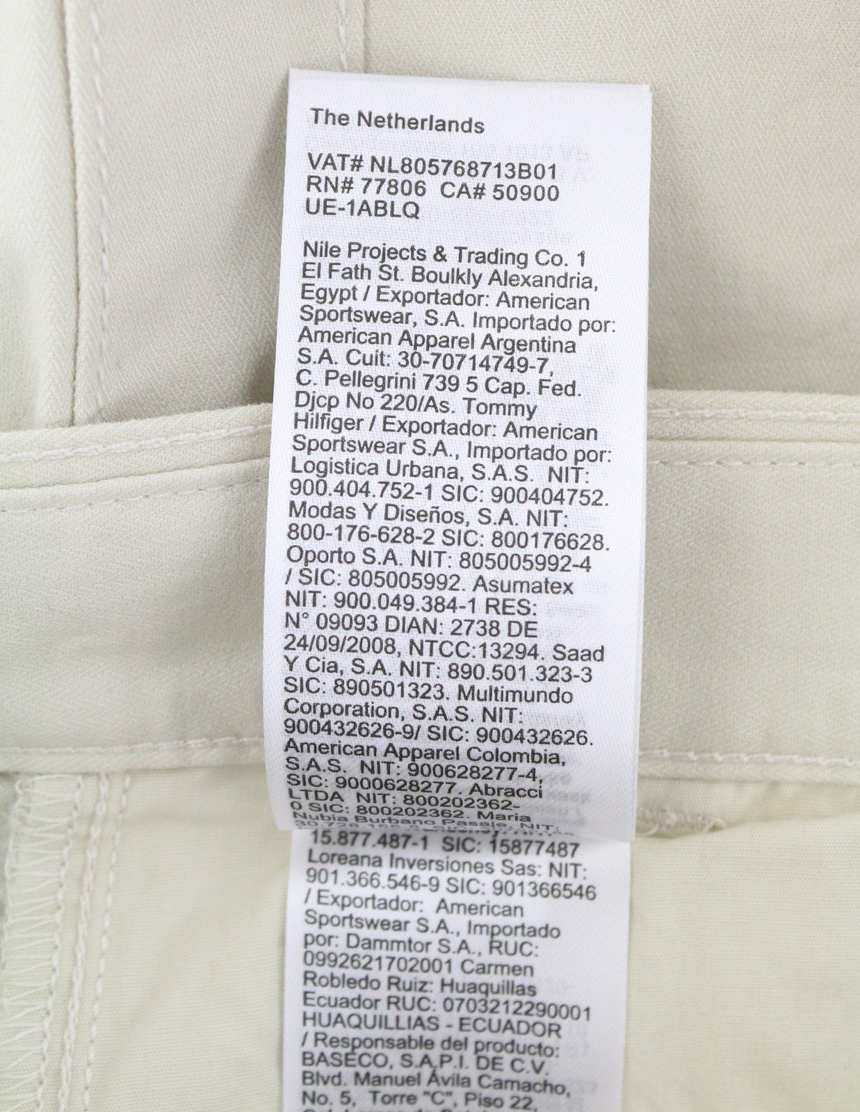 TOMMY HILFIGER Austin Men Trousers W33/L32 Beige Tapered Fit Zip Fly Cargo