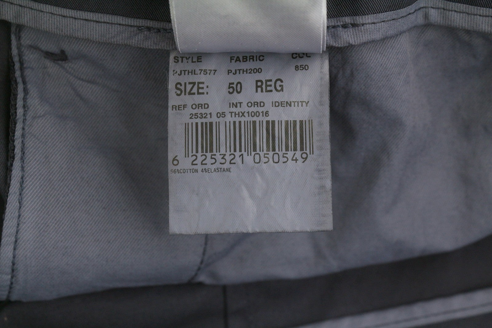 TOMMY HILFIGER Army Stretch Twill Men Trousers EU50 Dark Blue Pleated Zip Fly