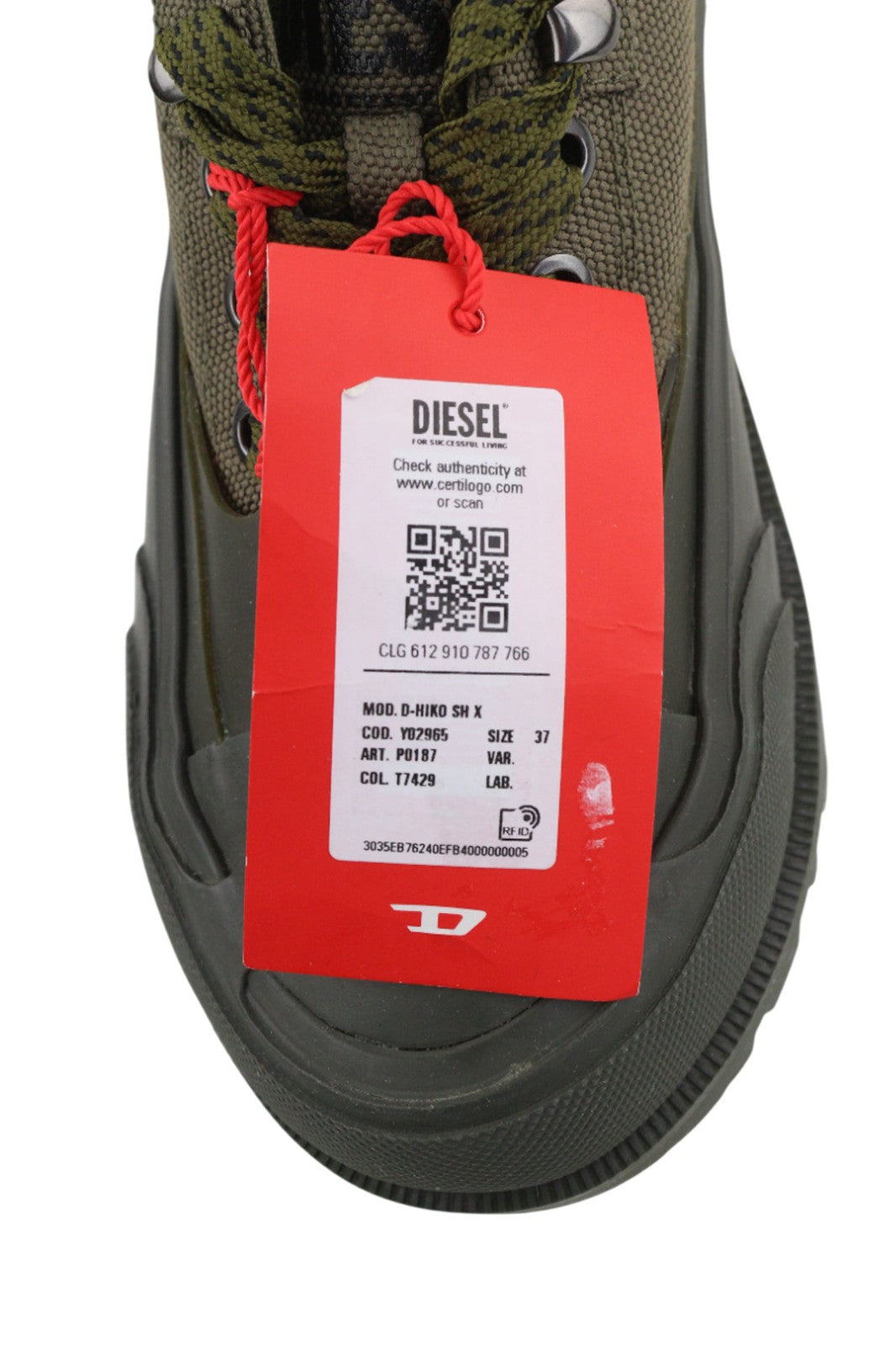 DIESEL D-Hiko SH X moteriški sportbačiai su storu padu, UK5, EU37, RRP 300 