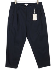 TOMMY HILFIGER laisvalaikio tiesios moteriškos kelnės EU42 tamsiai mėlynos klostuotos užtrauktuku 