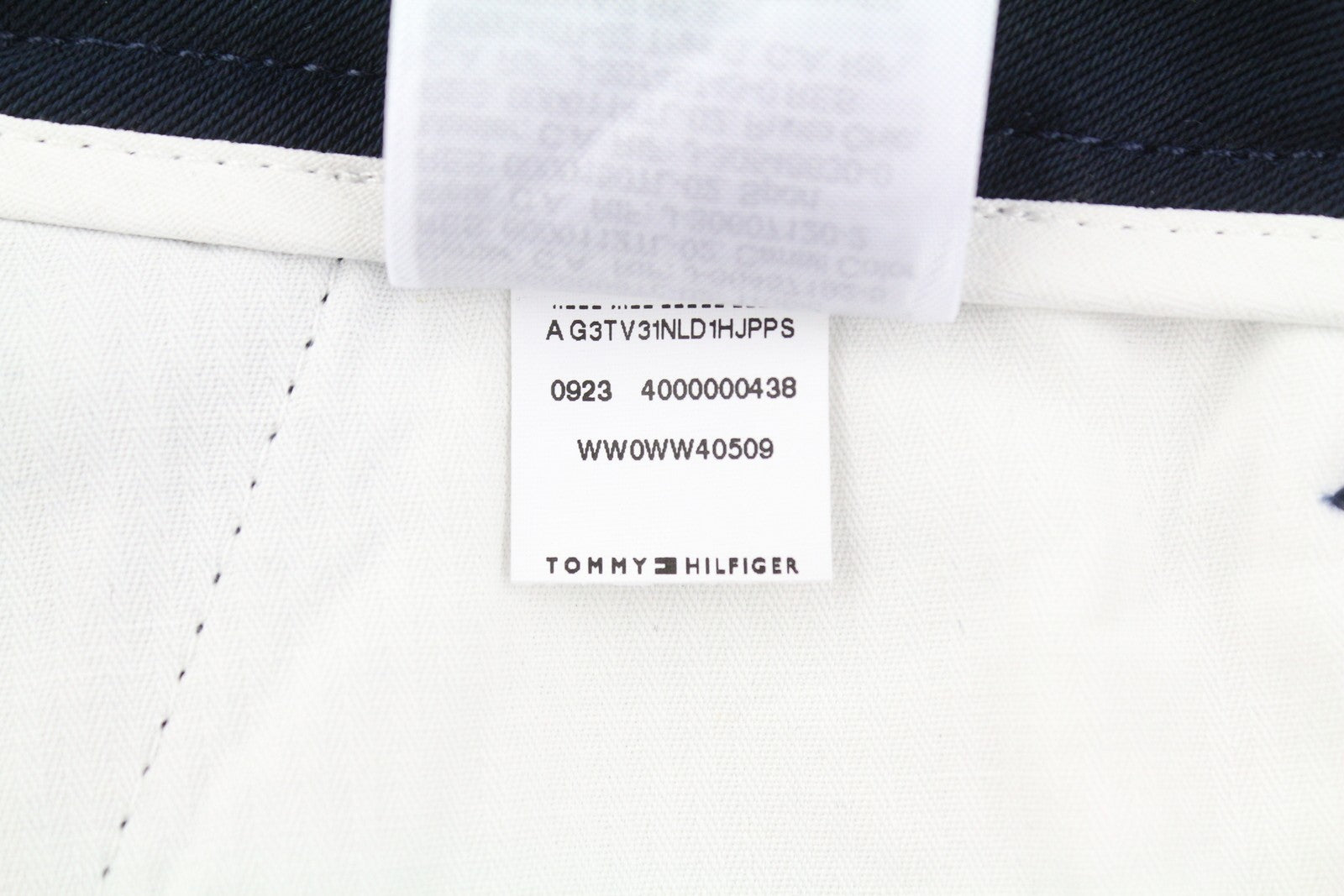 TOMMY HILFIGER laisvalaikio tiesios moteriškos kelnės EU42 tamsiai mėlynos klostuotos užtrauktuku 