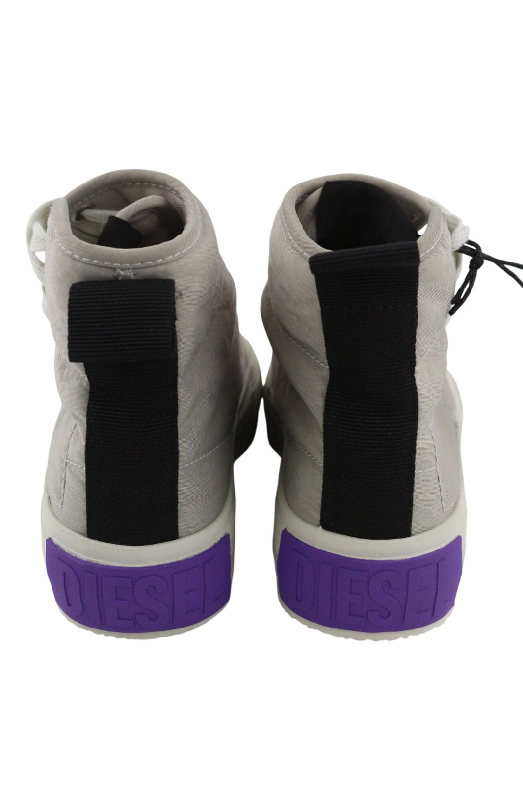 DIESEL S-Muji moteriški sportbačiai su aukštu pamušalu, UK3.5, EU35.5, pilki, dygsniuoti sportbačiai RRRP180 