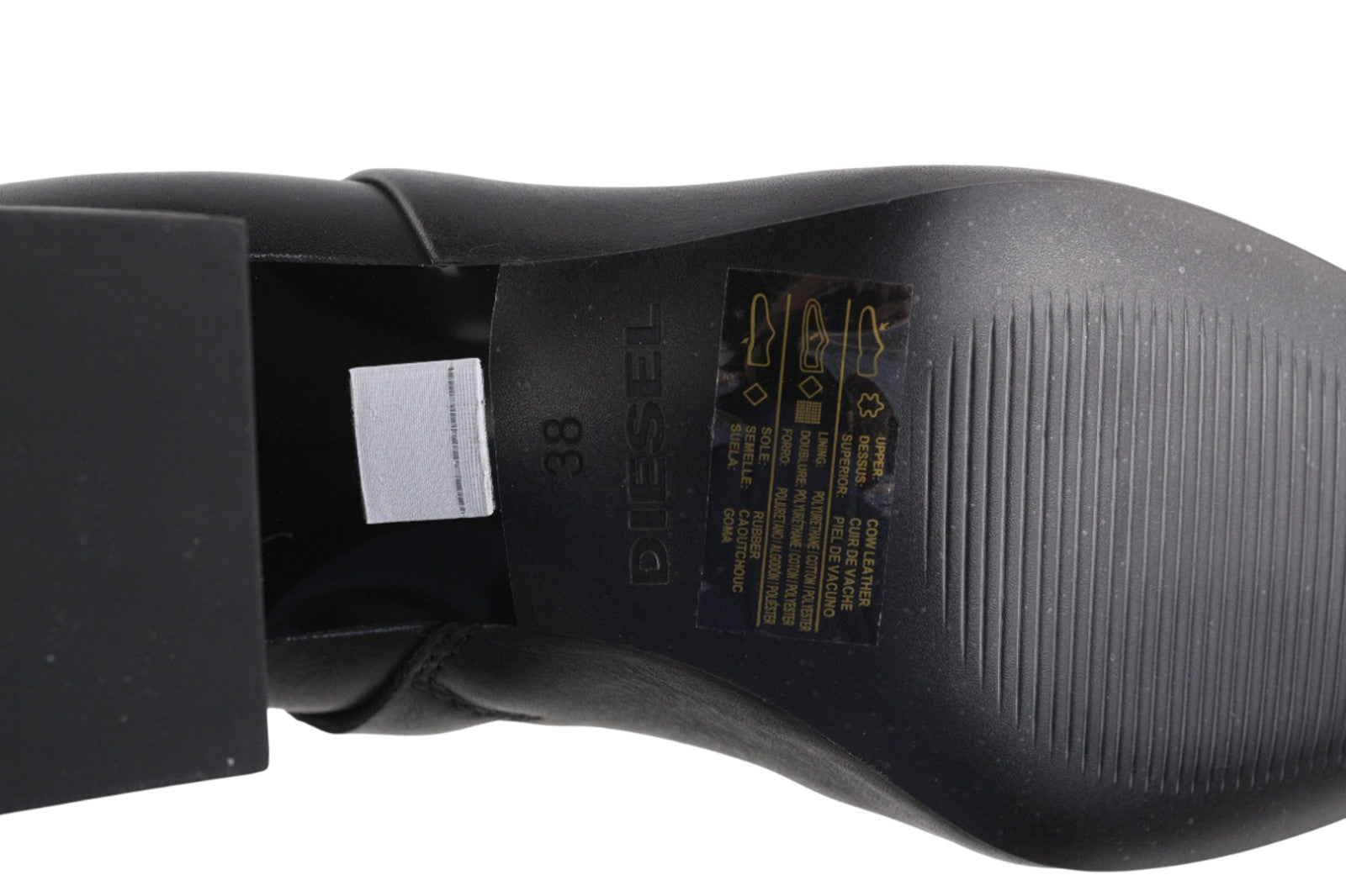 DIESEL Jaynet Mab moteriški aulinukai, UK5.5, EU38, juodos spalvos, odiniai aulinukai iki kulno, RRP290