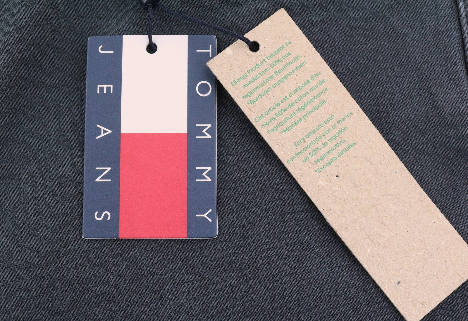 TOMMY HILFIGER Ryan Men Jeans W32/L32 Black Regular Straight Fit Zip Fly Denim