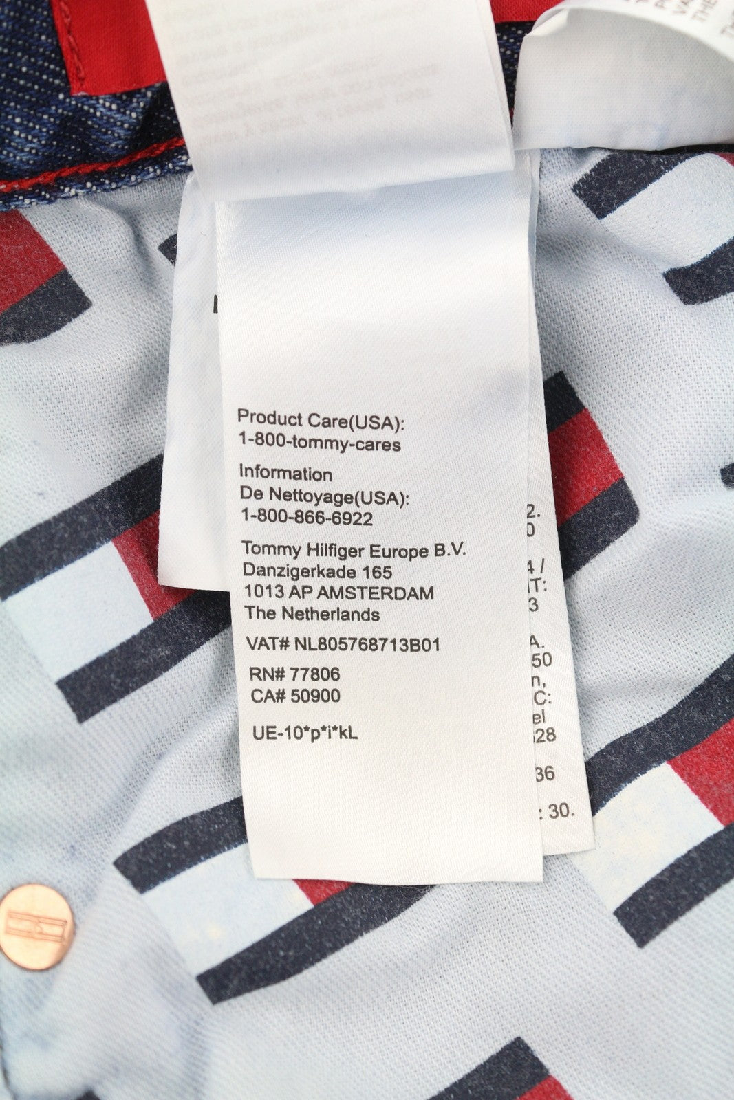 TOMMY HILFIGER Dad Men Jeans W36/L32 Blue Regular Tapered Straight Zip Fly Denim