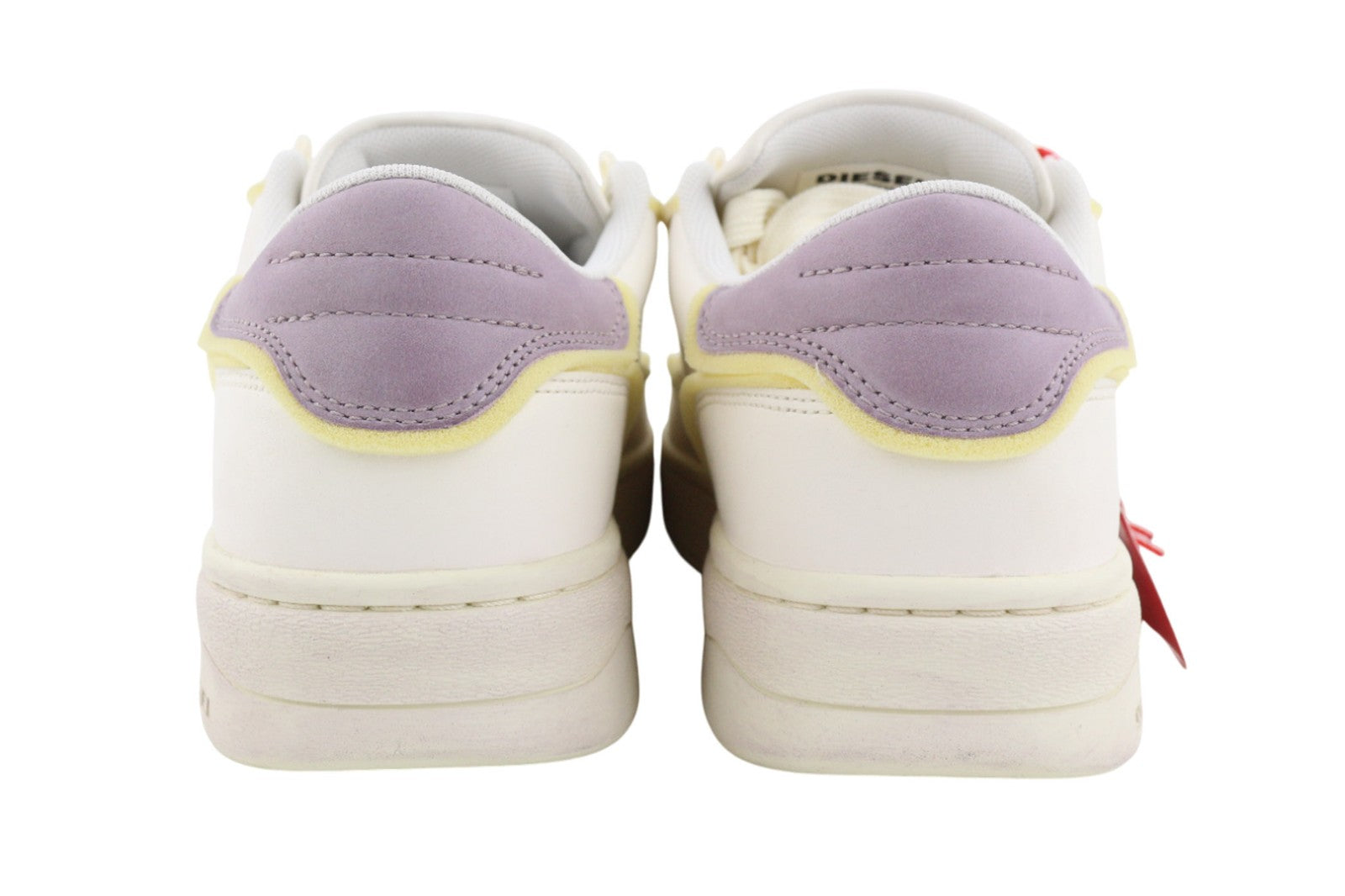 DIESEL S-Sinna žemakulniai moteriški sportbačiai, UK8, EU41, balti, odiniai, žemakulniai, nėriniuoti, RRP195 