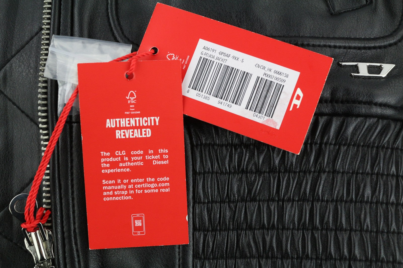 DIESEL G-Feijoa moteriška striukė S, juoda, dengta, izoliuota, polo apykakle, RRP395