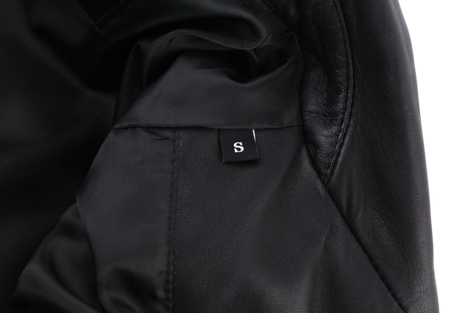 DIESEL R-Pusmir Men Jacket S Black Sheep Leather Lined Asymmetric Zip Detail