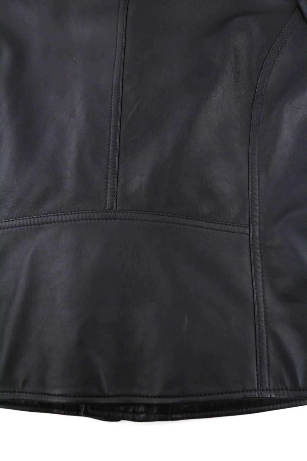 DIESEL R-Pusmir Men Jacket S Black Sheep Leather Lined Asymmetric Zip Detail