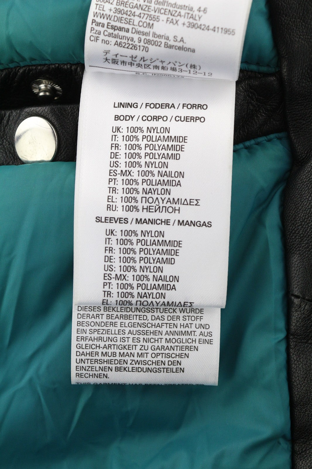 DIESEL L-Žieminė vyriška striukė M, juoda, ėriuko odos, paminkštinta, su juostele apykaklei 