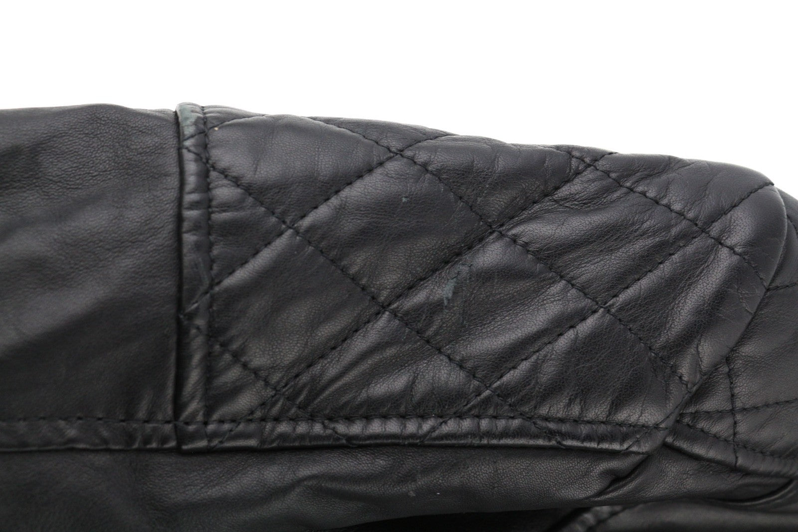 DIESEL L-Marton Men Jacket S Black Leather Lightweight Band Neck Zip Jacket