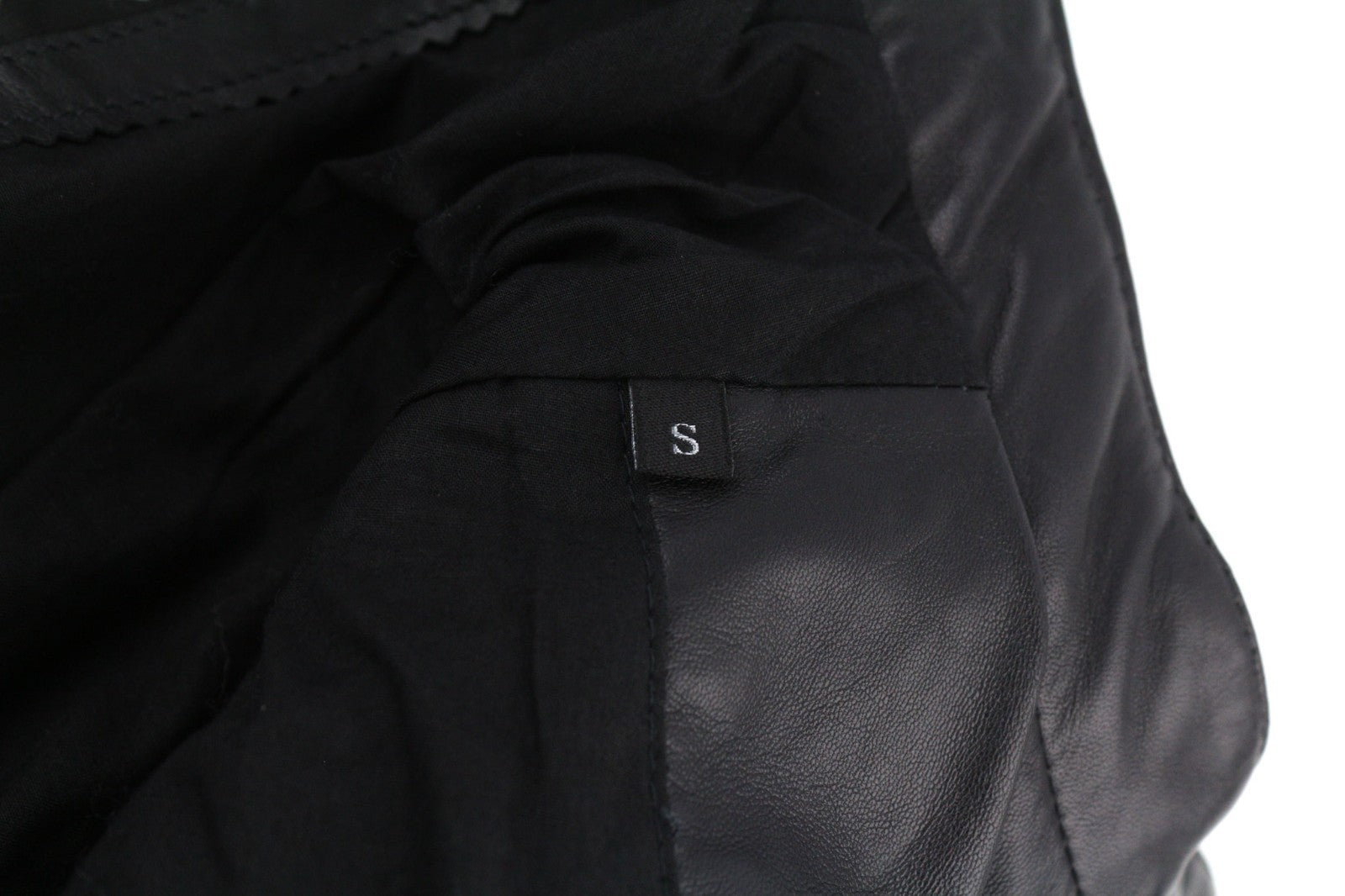 DIESEL L-Marton Men Jacket S Black Leather Lightweight Band Neck Zip Jacket