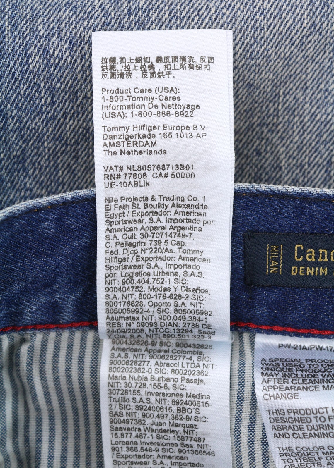 TOMMY HILFIGER Otis vyriški džinsai W36/L32 mėlyni, išblukę, įprasti, tiesūs. 