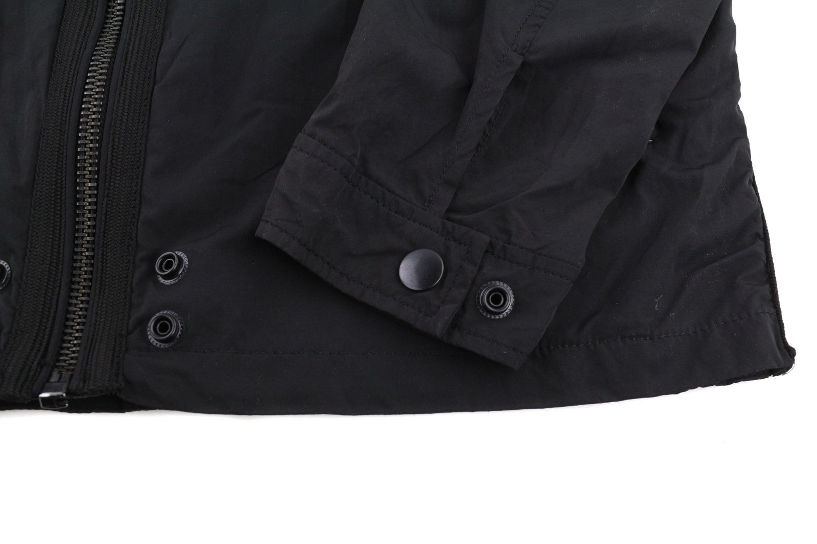 DIESEL J-Rum Men Jacket M Black Lightweight Band Neck Zip Jacket with Pockets