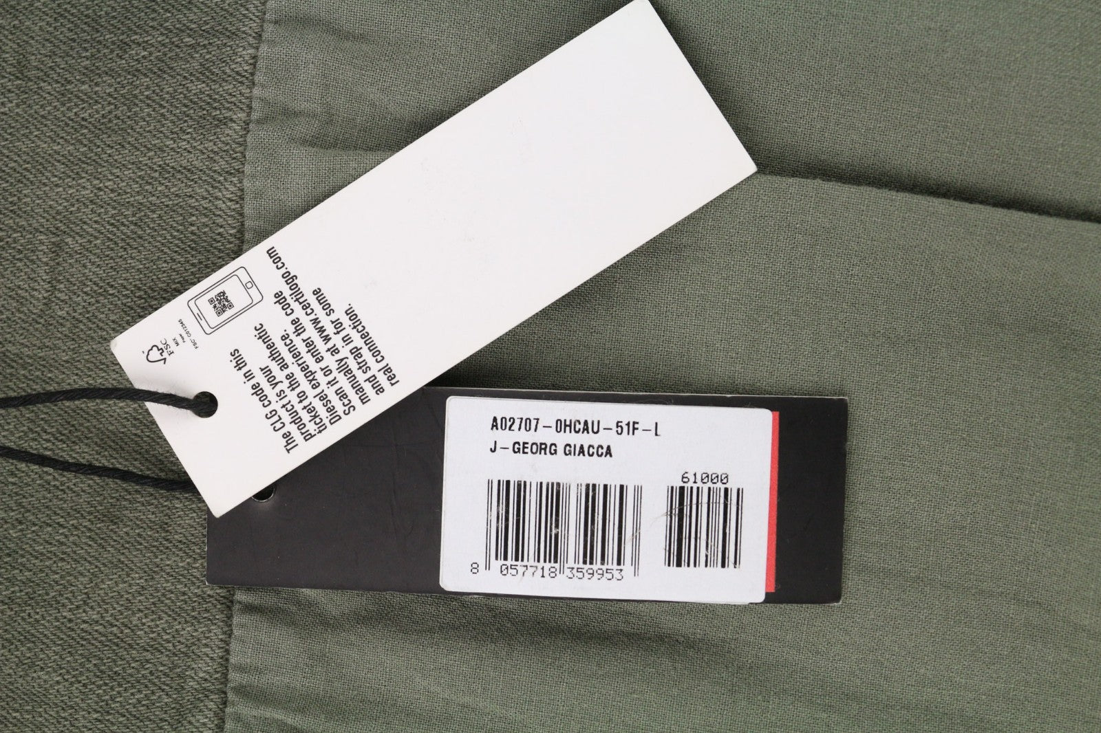 DIESEL J-Georg Men Jacket L Military Denim Jacket Distressed Lightweight RRP395