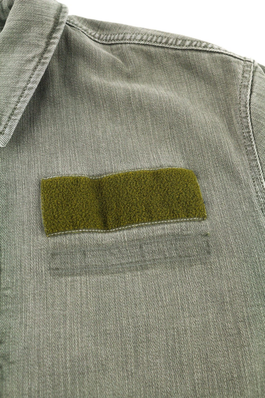 DIESEL J-Georg Men Jacket L Military Denim Jacket Distressed Lightweight RRP395