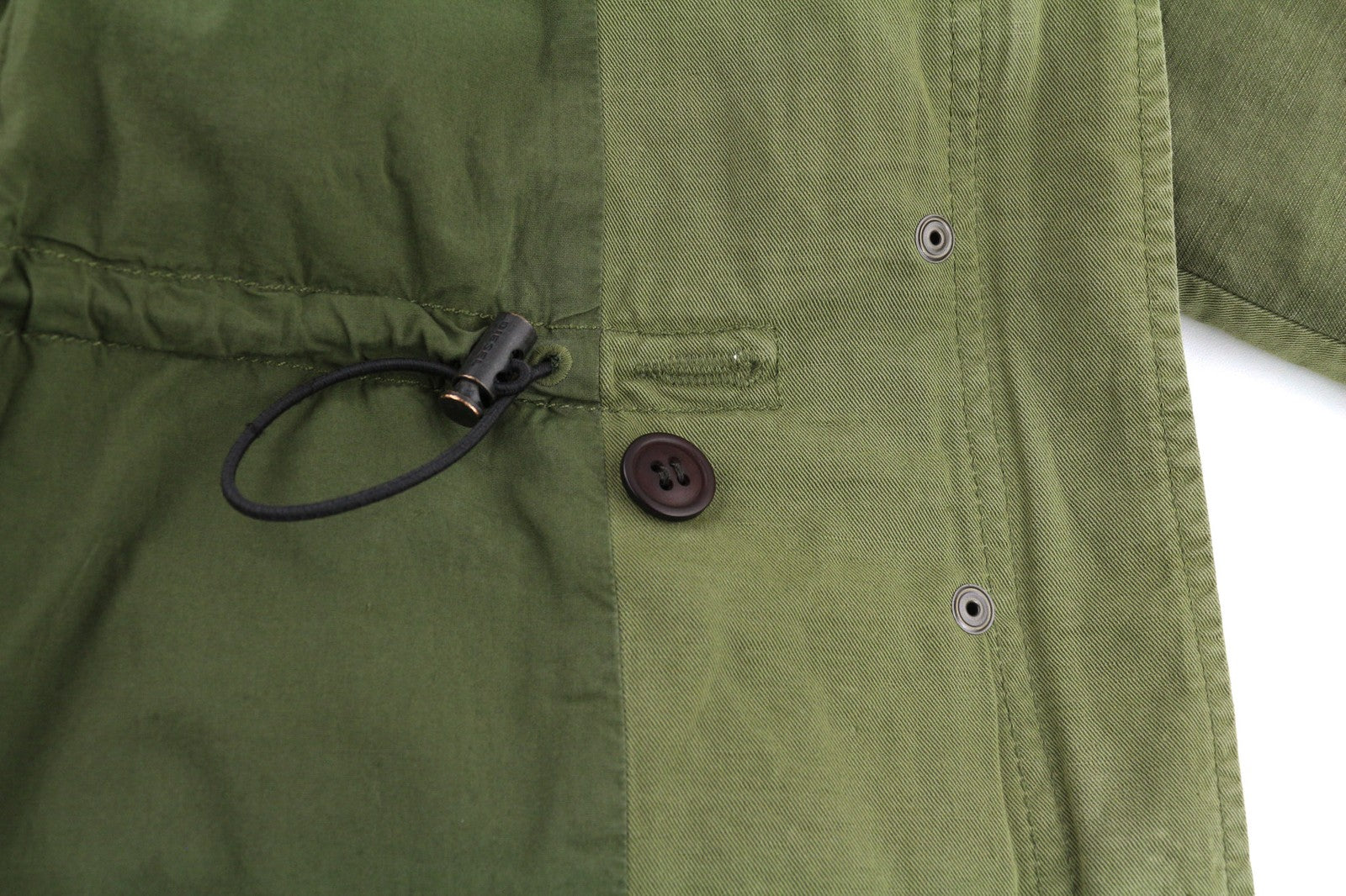 DIESEL G-Claudia Women Jacket S Linen Blend Drawstring Hidden Closure RRRP395